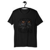 T-shirt Unisexe à Manches Courtes Hibou Noir