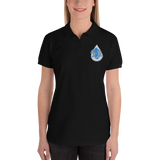 Polo Brodé pour Femme Maji Azur