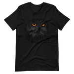 T-shirt Unisexe à Manches Courtes Hibou Noir