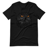 T-shirt Unisexe à Manches Courtes Hibou Noir