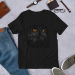 T-shirt Unisexe à Manches Courtes Hibou Noir