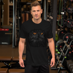 T-shirt Unisexe à Manches Courtes Hibou Noir