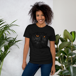 T-shirt Unisexe à Manches Courtes Hibou Noir