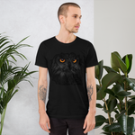 T-shirt Unisexe à Manches Courtes Hibou Noir