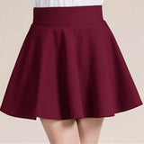 Jupe Mini Courte évasée en Polyester