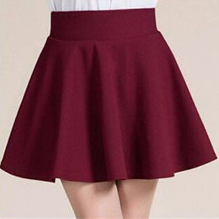 Jupe Mini Courte évasée en Polyester