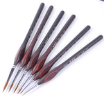 6 pièces de haute qualité crochet ligne stylo Fine aquarelle pinceau pour dessin professionnel Art Gouache peinture à l'huile pinceau Art fournitures