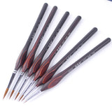 6 pièces de haute qualité crochet ligne stylo Fine aquarelle pinceau pour dessin professionnel Art Gouache peinture à l'huile pinceau Art fournitures