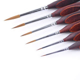 6 pièces de haute qualité crochet ligne stylo Fine aquarelle pinceau pour dessin professionnel Art Gouache peinture à l'huile pinceau Art fournitures