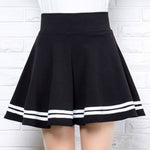 Jupe Mini Courte évasée en Polyester