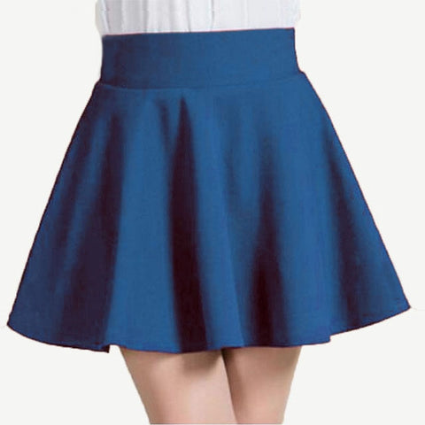 Jupe Mini Courte évasée en Polyester