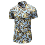 Chemise Slim Fit à Fleur Hawaïenne
