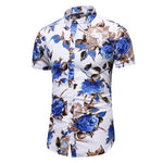 Chemise Slim Fit à Fleur Hawaïenne